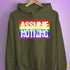 Assume Nothing LGBTQ Pride Flag Hoodie - Army